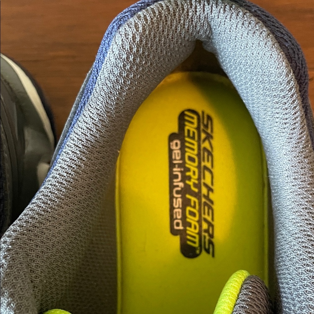 Boys Skechers Sneakers in Gray and Neon Green - Picture 7 of 11